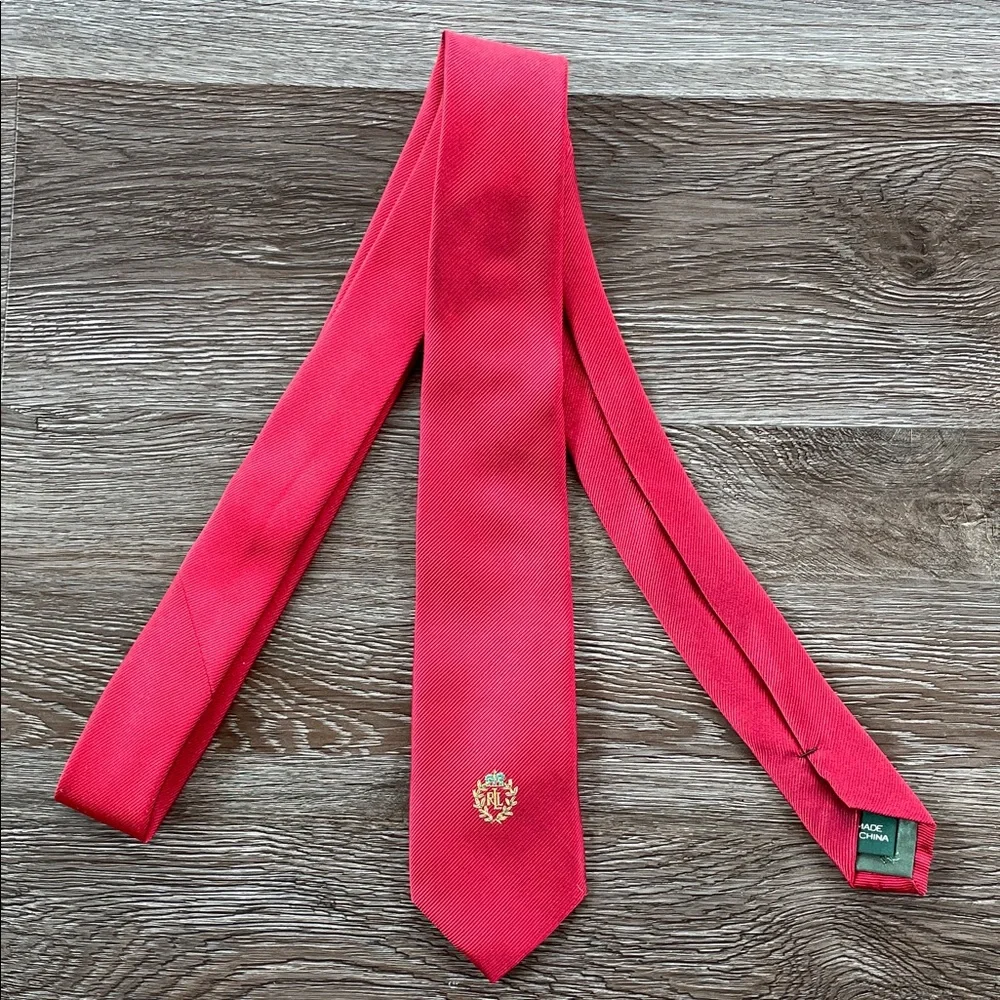 Lauren Ralph Lauren Big Boy Tie Classic Deep Red